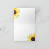 Sonnenblumen und Barnholz Danke Blue (Innenseite)