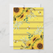 Sonnenblumen und Bienen-Babydusche Einladung (Rückseite)