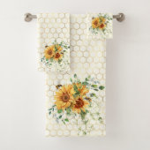 Sonnenblumen und Bienen Badhandtuch Set (Insitu)