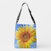 Sonnenblumen und Bienen-Crossbody-Beutel Tragetaschen Mit Langen Trägern (Rückseite)