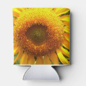 Sonnenblumen und Bienen Dosenkühler (Rückseite)