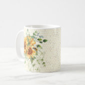 Sonnenblumen und Bienen Kaffeetasse (Vorderseite Links)