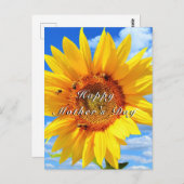 Sonnenblumen und Bienen Muttertag Postkarte (Vorne/Hinten)