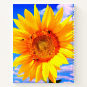 Sonnenblumen und Bienen-Notebook Notizblock (Rückseite)