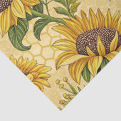 Sonnenblumen und Bienen Seidenpapier (Detail)