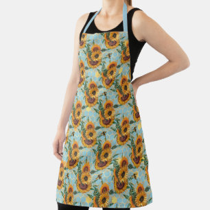 Sonnenblumen- und Bienen-Serien-Design Vierzehn Schürze