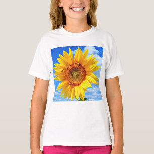 Sonnenblumen und Bienen-T - Shirt