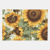 Sonnenblumen und Bienen: Tanz der Natur Geschenkpapier Set (Vorderseite 3)