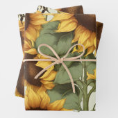 Sonnenblumen und Bienen: Tanz der Natur Geschenkpapier Set (Beispiel)