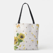Sonnenblumen und Bienen Tasche (Rückseite)