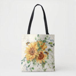 Sonnenblumen und Bienen Tasche