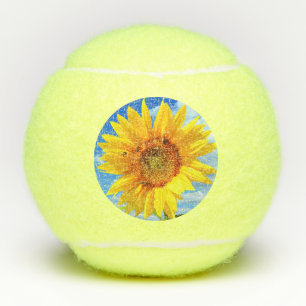 Sonnenblumen und Bienen-Tennisplätze Tennisbälle