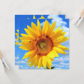 Sonnenblumen und Bienenkarte Karte (Vorderseite/Rückseite Beispiel)