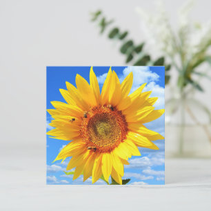 Sonnenblumen und Bienenkarte Karte
