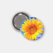 Sonnenblumen und Bienenmagazin Magnet (Vorderseite/Rückseite)