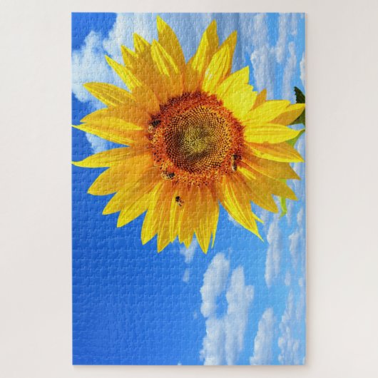 Sonnenblumen und Bienenpuzzle Puzzle (Vertikal)