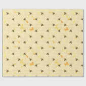 Sonnenblumen und Bienenreihen - Design Eleven Geschenkpapier (Flach)