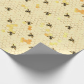 Sonnenblumen und Bienenreihen - Design Eleven Geschenkpapier (Ecke)