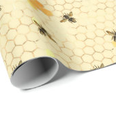 Sonnenblumen und Bienenreihen - Design Eleven Geschenkpapier (Rolleneckpunkt)