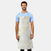 Sonnenblumen und Bienenreihen - Design fünf Schürze (Getragen)