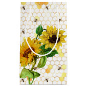 Sonnenblumen und Bienenreihen Design Sechs kleine  Kleine Geschenktüte (Vorderseite)