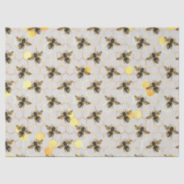 Sonnenblumen und Bienenreihen - Design Sieben Seidenpapier