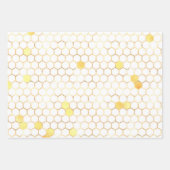 Sonnenblumen und Bienenreihen - Design zwei Geschenkpapier Set (Vorderseite 2)