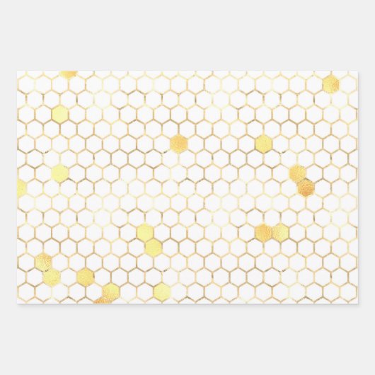 Sonnenblumen und Bienenreihen - Design zwei Geschenkpapier Set (Vorderseite 2)