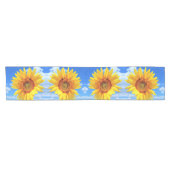 Sonnenblumen und Bienentisch Kurzer Tischläufer (Horizontal)