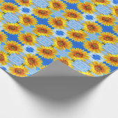 Sonnenblumen und Bienenwaschpapier Geschenkpapier (Ecke)