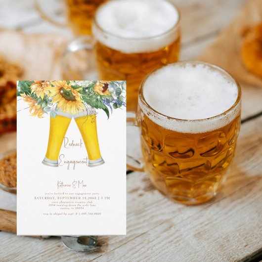 Sonnenblumen und Bierbindungspartei Einladung