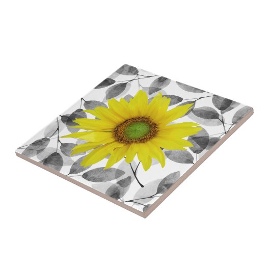 Sonnenblumen und Blätter Fliese (Seite)