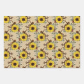 Sonnenblumen und Blätter Rustikaler Cottagecore (Vorderseite 2)