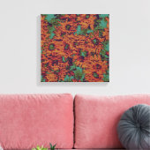Sonnenblumen und Blättertarnung auf Leinwanddruck (Insitu (Wohnzimmer))