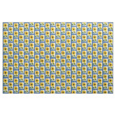 Sonnenblumen und Blau Stoff (Yard (91,4 cm))