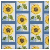Sonnenblumen und Blau Stoff (Muster)