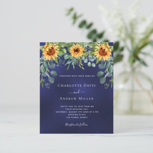 Sonnenblumen und blauer Eukalyptus (Stehend Vorderseite)