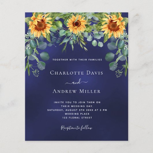 Sonnenblumen und blauer Eukalyptus (Vorderseite)