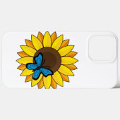 Sonnenblumen und Blauer Schmetterling Case-Mate iPhone Hülle (Rückseite (Horizontal))