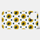 Sonnenblumen und Blauer Schmetterling Case-Mate iPhone Hülle (Rückseite (Horizontal))