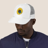 Sonnenblumen und Blauer Schmetterling Truckerkappe (Beispiel)