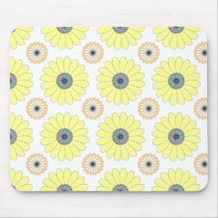 Sonnenblumen und blühendes, nahtloses Muster Mousepad