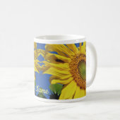 Sonnenblumen und Blume Personalisiert Kaffeetasse (VorderseiteRechts)