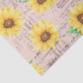 Sonnenblumen und Blumenschrift Seidenpapier (Ausschnitt)