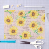 Sonnenblumen und Blumenschrift Seidenpapier (Handwerk)