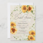 Sonnenblumen und Brautparty Einladung (Vorderseite)