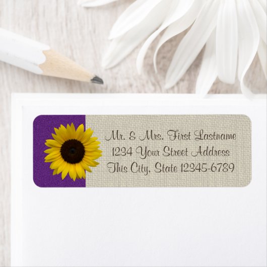 Sonnenblumen und Burlap Lila (Insitu)