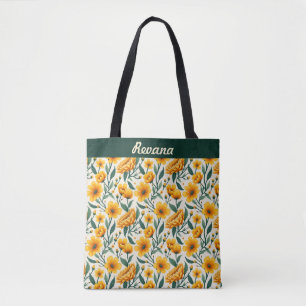 Sonnenblumen und Butterblumen Tasche
