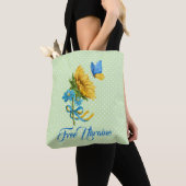 Sonnenblumen und Butterfly Ukraine Unterstützung Tasche (Von Nahem)