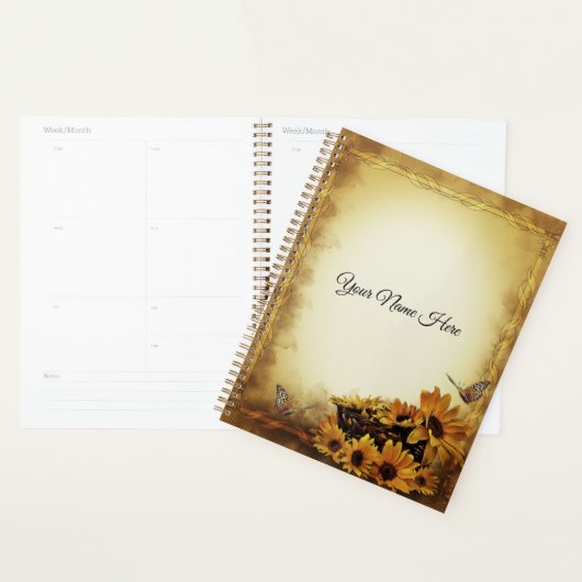 Sonnenblumen und Butterfly's Personalisierter Plan Planer (Anzeige)